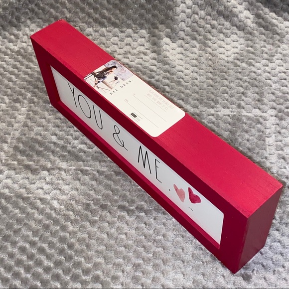 Rae Dunn YOU & ME wooden home decor Valentines - Picture 2 of 5